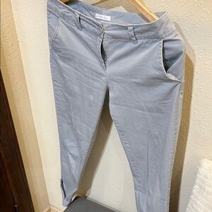 New York & Company Light Gray Ankle Jeans